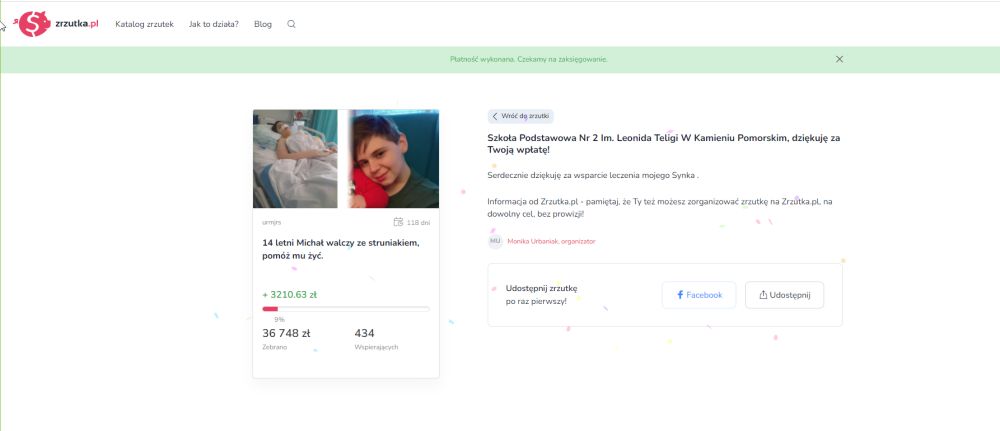Słodki kiermasz dla Michała