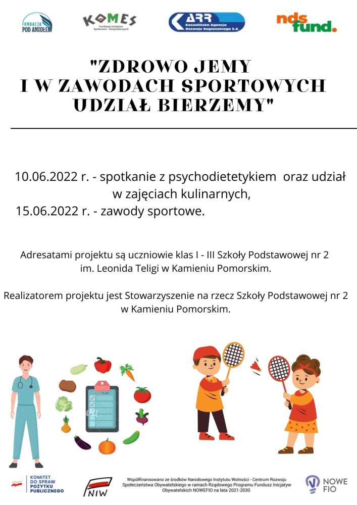 Realizacja projektu "Zdrowo jemy i w zawodach sportowych udział bierzemy"