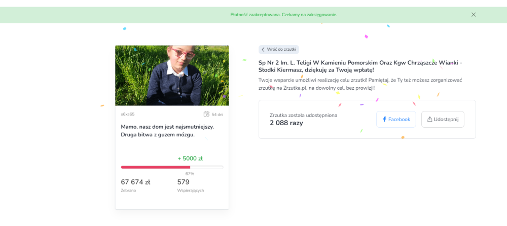 Słodki kiermasz dla Ali