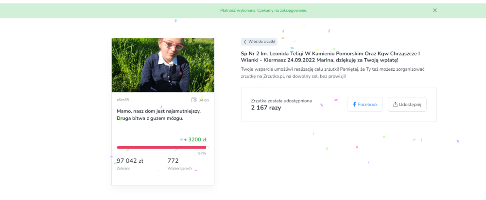 Słodki kiermasz dla Ali 