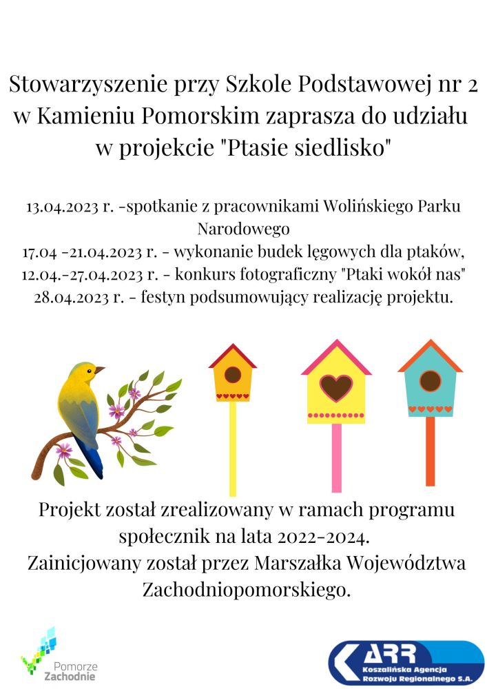 Realizacja projektu "Ptasie siedlisko"