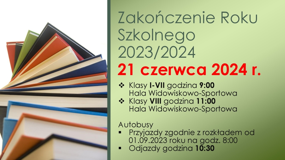 Zakończenie roku szkolnego 2023/2024