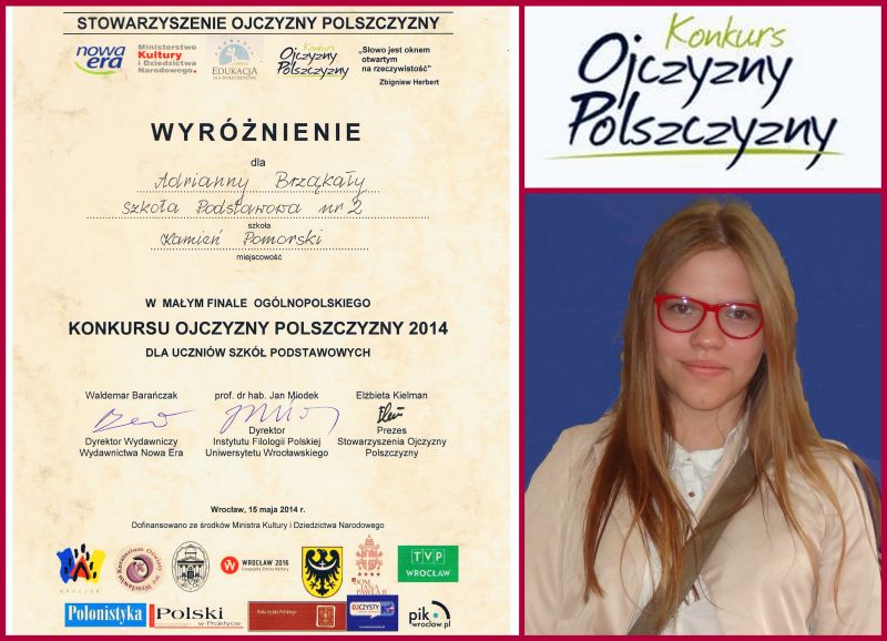 Sukces Ady w Konkursie Ojczyzny Polszczyzny