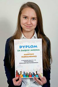 Martyna Florianowicz – laureatka Powiatowego Przeglądu Recytatorskiego